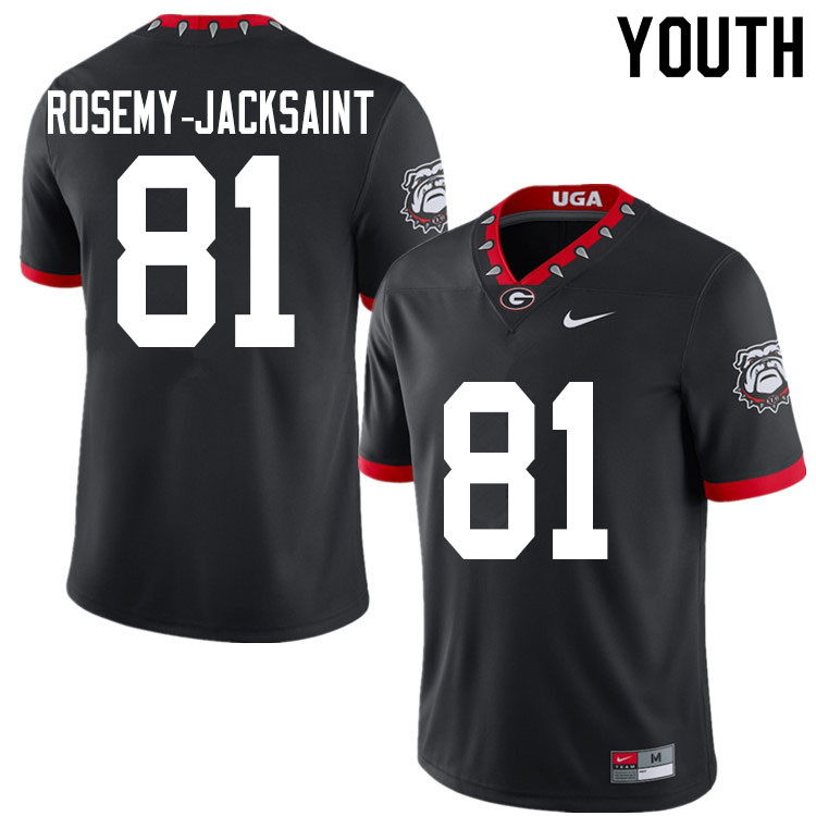 2020 Youth #81 Marcus Rosemy-Jacksaint Georgia Bulldogs Mascot 100th Anniversary College Football Je